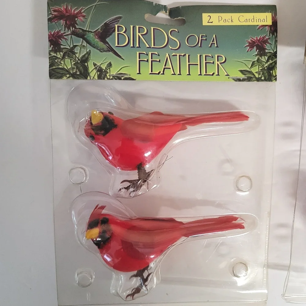 Birds of a Feather Craft Lot 11 Cardinals &‎ Sparrows/4 Butterflies Floral Decor